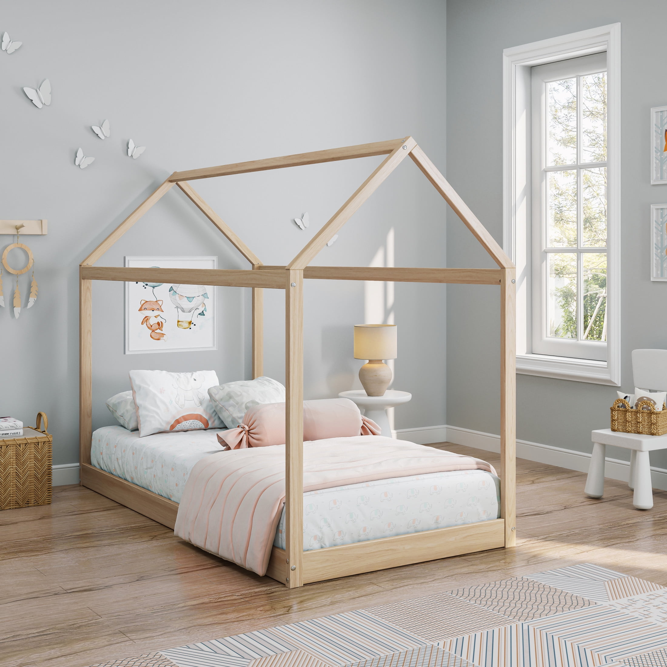 Tate House Canopy Twin Bed Natural by Hillsdale Living Essentials