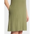 thumbnail image 3 of Time and Tru Women’s Sleeveless Knit Swing Dress, Sizes XS-XXXL, 3 of 6