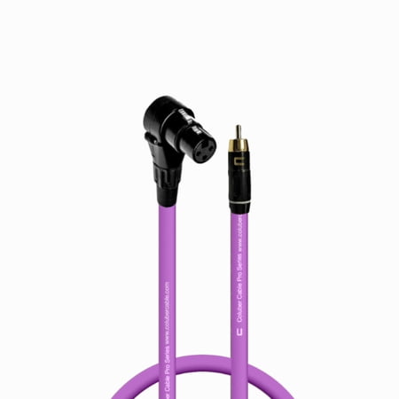 Coluber Cable Balanced Right Angle XLR Female-RCA Male 3-Pin Audio Connector