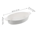 thumbnail image 2 of Ceramic Baking Tray with Double Handles Ceramic Food Bowl Household Bakeware, 2 of 9