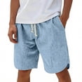 thumbnail image 2 of Kinrui Shorts for Men Casual 9" Elastic Waist Drawstring Summer Beach Shorts with Pocket XL, 2 of 8
