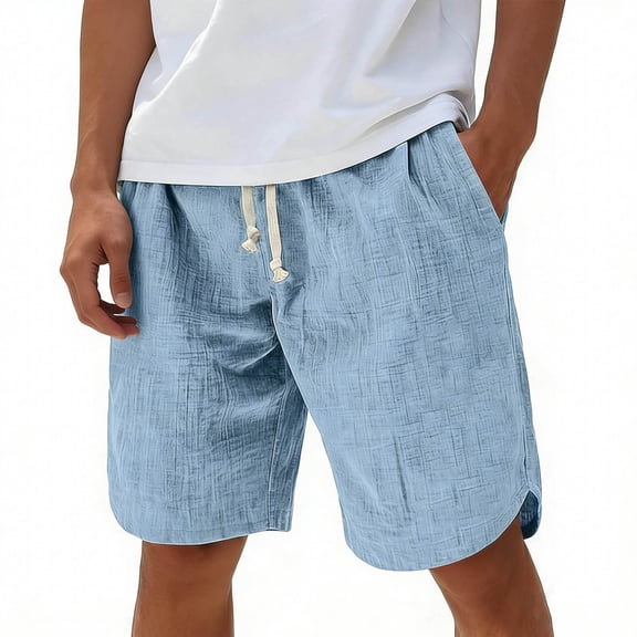 9" Mens Swim Trunks Hawaiian Drawstring Elastic Waist Summer Beach Short Pants with Pockets Fathers Gift