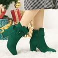 thumbnail image 2 of Unique Bargains Bottines à Talon Épais à Bout Rond à Fermeture Éclair pour Femmes, 2 of 4