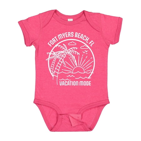 

Inktastic Summer Vacation Mode Fort Myers Beach Florida Boys or Girls Baby Bodysuit