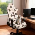 thumbnail image 3 of SCRAWLGOD Paw Leopard Print Beige 4 PCS Gaming Chair Cover with Armrest Slipcovers Soft Stretchable Washable Computer Chair Seat Slipcovers Cat Scratch Proof, 3 of 7