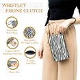 thumbnail image 5 of Daisy Rose Zip Wristlet Wallet and Phone Clutch for Women - RFID Blocking PU Vegan Leather Multi Card Holder Organizer Fits All Smart Phone Sizes - Zebra, 5 of 5