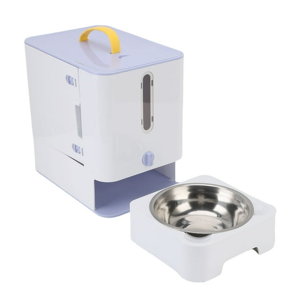 Dispensador De Alimentos Para Mascotas, Alimentador De Gatos Con Ventana Y Tazón Transparente, Contenedor De Alimentos Para Mascotas De Gran Capacidad
