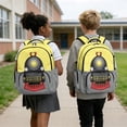 thumbnail image 2 of Jeiento Train 17 Inch Kids Backpack Set 4-Piece Lunch Bag Pencil Case Water Bottle Holder Lightweight Tear-Resistant Large Capacity School Bookbag for Boys Girls Teenagers, Yellow, 2 of 7