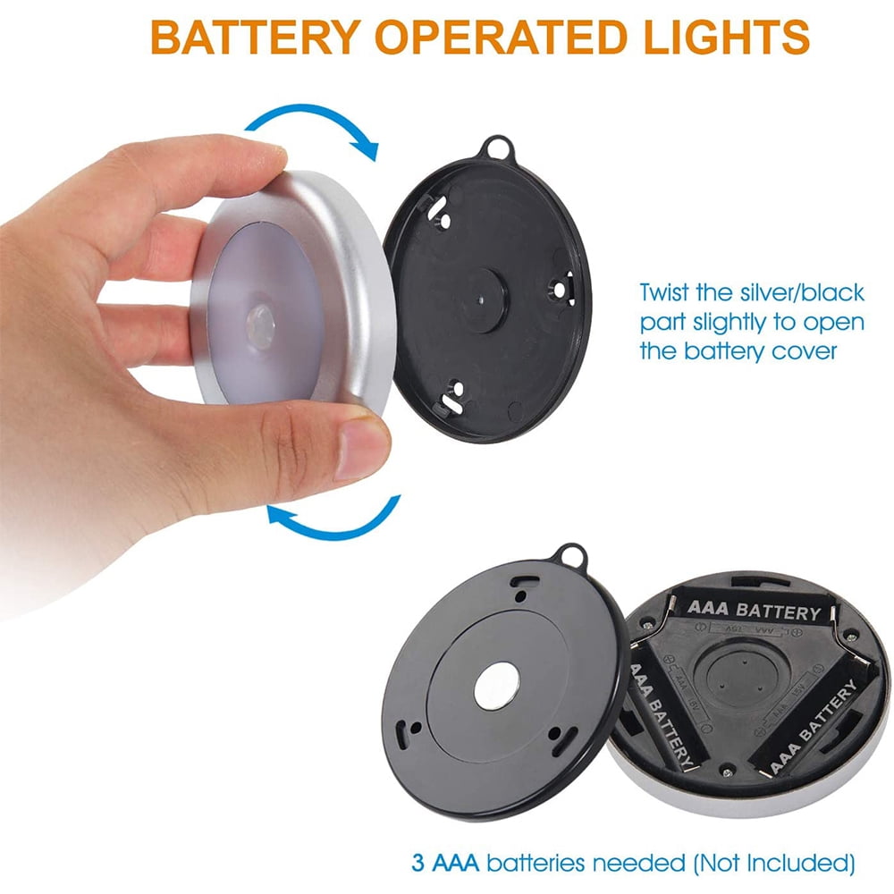 Motion Sensor Light, Closet Light, Wall Light, Stick Anywhere with No Tools, Battery Operated Lights, LED Night Lights, Perfect for Staircase, Hallway, Bathroom, Bedroom, Kitchen, Cabinet (6 Pack)