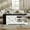 White, variant on Farmhouse Lift Top Coffee Table with Rotating Top & Built-in Outlet, Wooden Storage Coffee Table with Barn Doors, Wheels for Living Room, Brown & Black