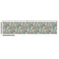 thumbnail image 3 of Ambesonne Floral Fabric by the Yard, Exotic Dried Leaves Print, 5 Yards, Cadet Blue Pink Green, 3 of 5
