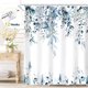 thumbnail image 1 of Cortina de Shower Dznils de Tela de Eucalipto Azul Estampado Floral 72x72 pulgadas, 1 of 12