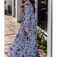 thumbnail image 4 of Wataxii Long Sleeve Dress for Women Casual Maxi Dress Boho Evening Dresses Wedding Guest Dresses Cocktail Party Vacation Beach Dress, 4 of 5