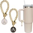 thumbnail image 1 of Walkfairy Letter Charm Accessories for Cup 2PCS Initial Name ID Personalized Handle Charm for Tumbler, 1 of 7