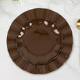 thumbnail image 2 of Balsa Circle 10 Brown 6" Round Disposable Salad Dinner Plastic Plates Gold Wavy Trim Wedding Party Tableware, 2 of 8
