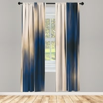 Ambesonne Earth Tones Curtains, Abstract Modern Design, Pair of 28"x63", Violet Blue