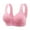Pink, variant on Women's Front Closure Yoga Bra with Adjustable Side Buckles Lace Trim Seamless Comfort for Sleep Movement, Orange, Size 36