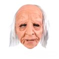thumbnail image 1 of Máscara de Halloween con cara de abuelo y abuela, peluca para cosplay de hombre viejo, 1 of 2