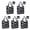 Pioneer Flower Floral, variant on 5 Pack Foldable Shopping Bag,Pioneer Flower Floral Print Pattern Reusable Grocery Bags with Pockets,Large Reusable Tote Bags with Handles Waterproof & Lightweight