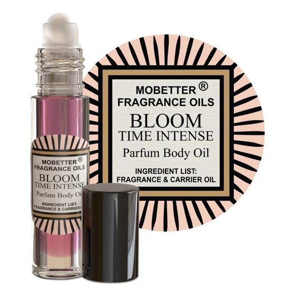 MOBETTER FRAGRANCE OILS Bloom Time Intense Women perfume Body Oil, Long Lasting, Travel Size, Top notes are Pear, Ginger and Mandarin Orange Inspired by Bloom Intense