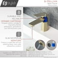 thumbnail image 3 of Stylish Single-Handle Brushed Gold Bathroom Faucet Height 5⅞" B-111G, 3 of 12