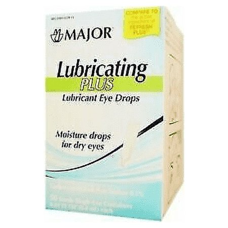 323MJRX MAJOR LUBRICATING PLUS DRY EYE DROPS CARBOXYMETHYLCELLULOSE SODIUM-1 % Clear 50X0.4 ML UPC 309046329510 PACK of 2
