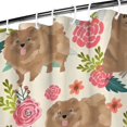 thumbnail image 3 of Pomeranian Dogs and Pioneer Flower Shower Curtain 36"x72" ,Bathroom Decorative Shower Curtains Set with 12 Hooks,Modern Waterproof Washable Shower Curtain, 3 of 6