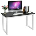 SmileMart Modern 47" Home Office Computer Desk with White Metal Frame