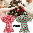 thumbnail image 2 of 10/20 piezas de bastones de caramelo navideños de acrílico para colgar en el árbol de Navidad, muletas retorcidas, decoración para el hogar, fiesta de Navidad y Año Nuevo, 2 of 5