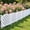 B, variant on White Plastic Garden Fence Picket Edging for Lawn, Flowerbeds, Foliage & Borders, Decorative Landscape Border