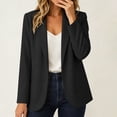thumbnail image 3 of Stamzod Womens Jackets Dressy Casual Open Front Long Sleeve Blazer Lapel Business Work Dress Jacket with Pockets Black-1 L, 3 of 10