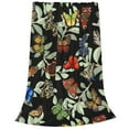 thumbnail image 2 of Pofeuu Multicolored Butterflies Print Ultra-Soft Micro Fleece Blanket,for Bed Or Sofa,All Season Throw Blankets Flannel Blanket-50"x40", 2 of 7