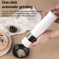 thumbnail image 4 of opvise Electric Pepper Mill Adjustable Grinding Knob LED Light Single-button Spice Grinder with See-through Cylinder Black, 4 of 7