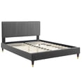 thumbnail image 3 of Modway Peyton Performance Velvet Full Platform Bed in Charcoal, 3 of 10