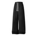 thumbnail image 3 of Chiccall Mens Sweatpants Fleece Baggy Wide Leg Oversized Casual Elastic Waist Drawstring Trouser with Pocket, 3 of 5