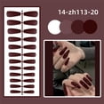 thumbnail image 1 of Glossy Press On Nails Long Square Fake Nails Elegant 24Pcs лн [ζ √| Y9R5, 1 of 1