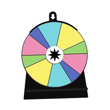 Lipstore Roue Rotative Colorée Jeu de Boisson en Acrylique Modifiable pour Boutiques Pub Spectacle 10 Emplacements