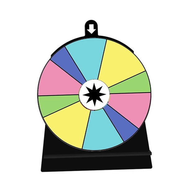 Ruleta giratoria, juego interactivo editable con soporte, rueda de la fortuna 10 ranuras