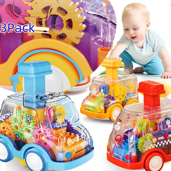 BESTSKY 2026 New Press and Go Car Toddlers Toys for 1-2 Year Old Boy,3 Pack Baby Cars Toys for Age 0-2,Infant Push Car Toys for 6-9-12-18 Months,Birthday Gifts for 1-3 Boys Girls
