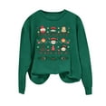thumbnail image 5 of HOMBOM Crewneck Sweatshirts for Women Army Green Merry Holiday Christmas Gifts Athletic Adults Sweatshirt Santa, 5 of 6