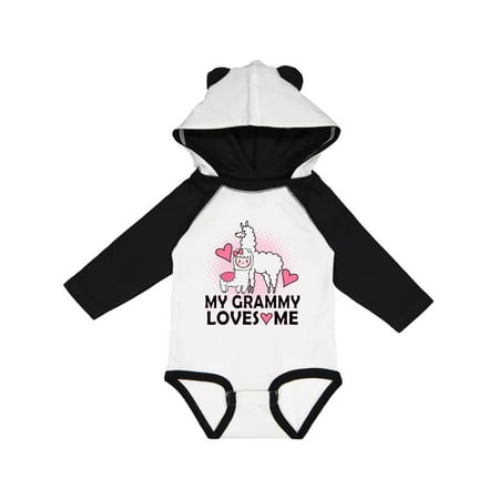 

Inktastic Grammy Loves Me Llama Gift Baby Girl Long Sleeve Bodysuit