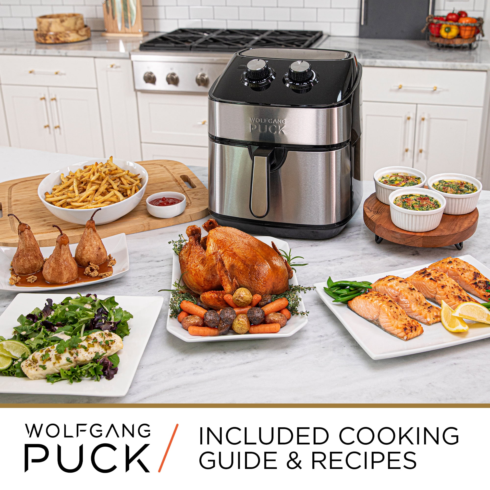 Wolfgang Puck 9.7-Quart Ceramic Nonstick Stainless Steel Air Fryer