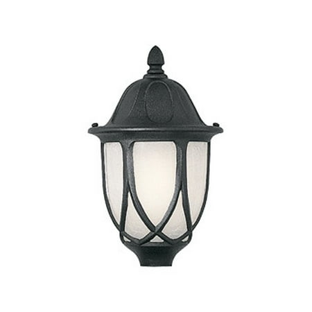 - Black 1 Light 9in. Cast Aluminum Post Lantern from the Capella Collection