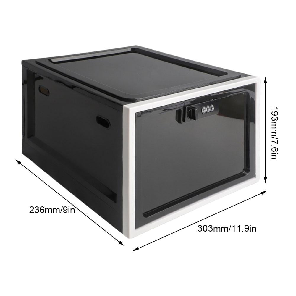 Lockable Box Large Capacity Clear Locking Box For Storage Bin Organizer Box For Fridge Password R6L3 Medicine Food