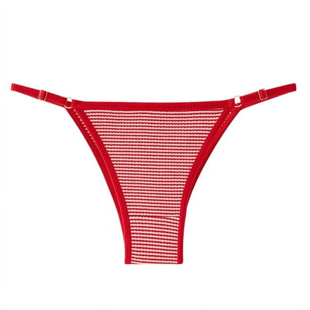 1Pc Women s Thong Adjustable Buckle Comfort Panties Sexy Striped Seamless Underwear Winter Warm G-string Women Sexy Lingerie