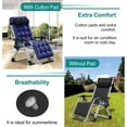 thumbnail image 6 of Slsy Zero Gravity Chair, Lawn Recliner, Reclining Patio Lounger Chair, Folding Portable Chaise with Reversible Soft Cushion, Cup Holder, Headrest, 6 of 10