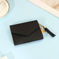 thumbnail image 2 of Cute Tassel Pendant Decor Wallet, Faux Leather Snap Wallet, Short Wallet, Card Case Best Gifts for Carnaval, 2 of 6