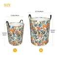 thumbnail image 3 of Sikiie Abstract Plants Mushroom Deer Print Round Dirty Clothes Basket, Waterproof Standing Foldable Storage Basket, for Laundry Room, Bedroom, Bathroom Storage-Small, 3 of 6