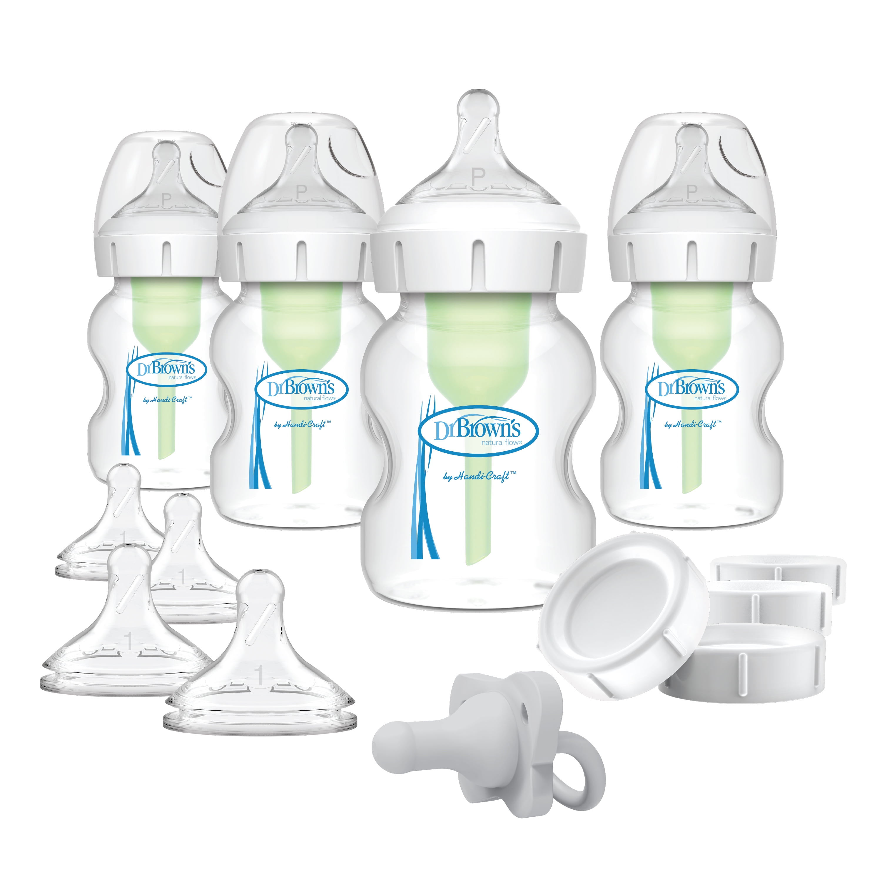Dr. Brown's Natural Flow Anti-Colic Options+ Wide-Neck, Breast to Bottle, Pump & Store, Feeding Set