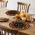 thumbnail image 4 of Fall Round Placemats Set of 4 Fallen Maple Leaves Place Mats Thanksgiving Woven Placemat Autumn Leaf Black Circle Braided Table Mat for Kitchen Dining Table Autumn Party Home Decor 15 Inch, 4 of 9